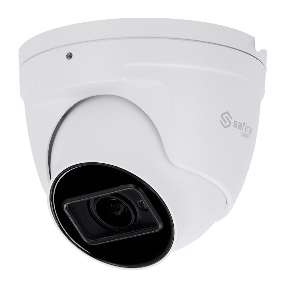 Safire Smart - Advanced I2 AI range IP home camera - 8 Megapíxel resolution (3840x2160) - Motorized lens 2.8-12 mm | Audio | IR 50m - Advanced AI: Video Metadata and Detection. Facial - IP67 waterproof | PoE (IEEE802.3af)