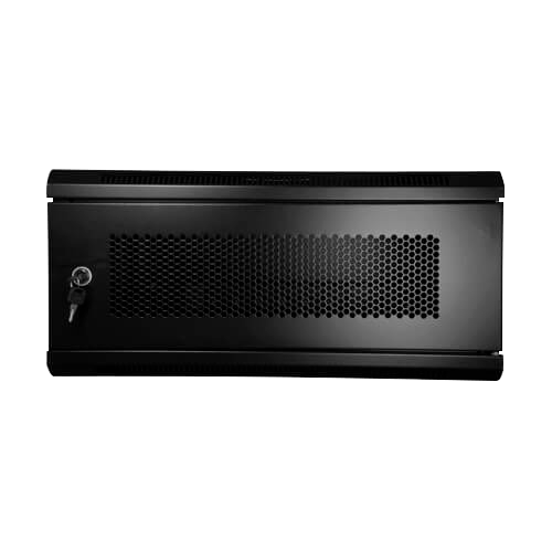 Wall-mounted rack cabinet - Up to 6U 19" rack - Up to 60 Kg load - Mesh panels on front and sides for ventilation - Cable inputs - 6-socket line included