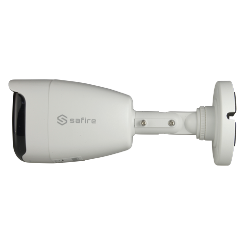 Cámara Bullet Safire Serie ULTRA - Salida 4 en 1 - 5 Mpx CMOS Alto Rendimiento Color Nocturno - Lente 3,6 mm | Luz Blanca Alcance 20 m - WDR | 3D DNR | F1.0 - Resistente al agua IP67