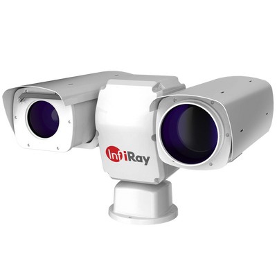 InfiRay cámara térmica PT6 series PTZ biespectro - Sensor térmico 1280x1024 VOx sin refrigerar 12μm - Sensibilidad térmica ≤40mK (@25°C,F#1.0,25Hz) - Sensor visible 1/1.8&quot; 4Mpx CMOS - Lente térmica 30~150mm (zoom 5X) - Lente visible 6~300mm (zoom 50X