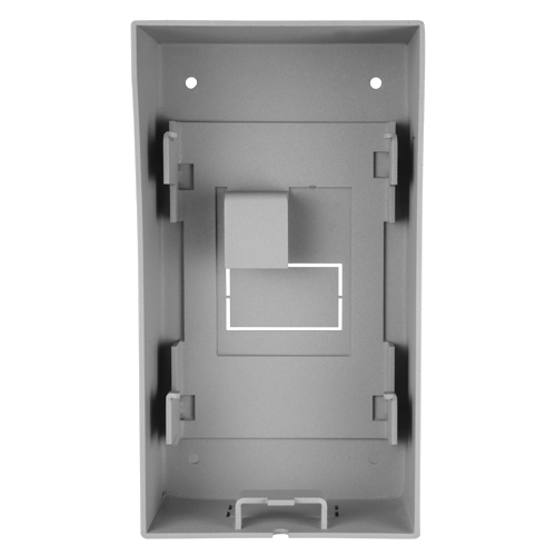 Supporto di superficie Safire - Specifico per videocitofoni - Compatibile con SF-VI10(x)E-IP - Fori di connessione - 193mm (Al) x 106mm (An) x 80mm (Fo) - Realizzato in acciaio inox