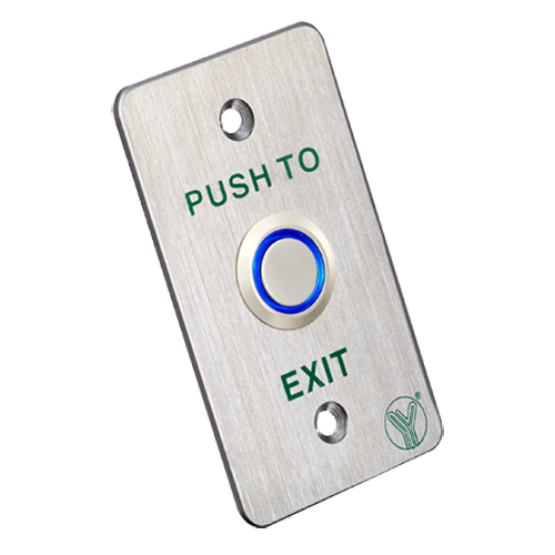 Door release button - Electric piece type - NO / NC / NC / COM contact - Interlocking - Dimensions 86x50x31 mm - Stainless steel finish