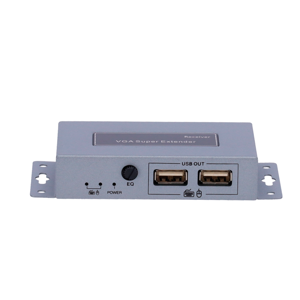 Estensore VGA/USB per UTP - Trasmettitore e ricevitore - Distanza 100 m - Fino a 1920x1440 - Su cavo UTP Cat 5/5e/6 - Alimentazione DC 12 V