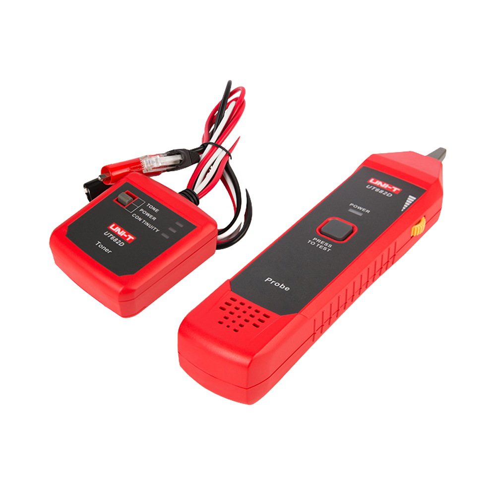 UNI-T - Tester di cavi - Linea telefonica, Doppino e Cavo Elettrico - Spegnimento automatico - Indicatore di polarità sui cavi telefonici - Tracciamento dei cavi