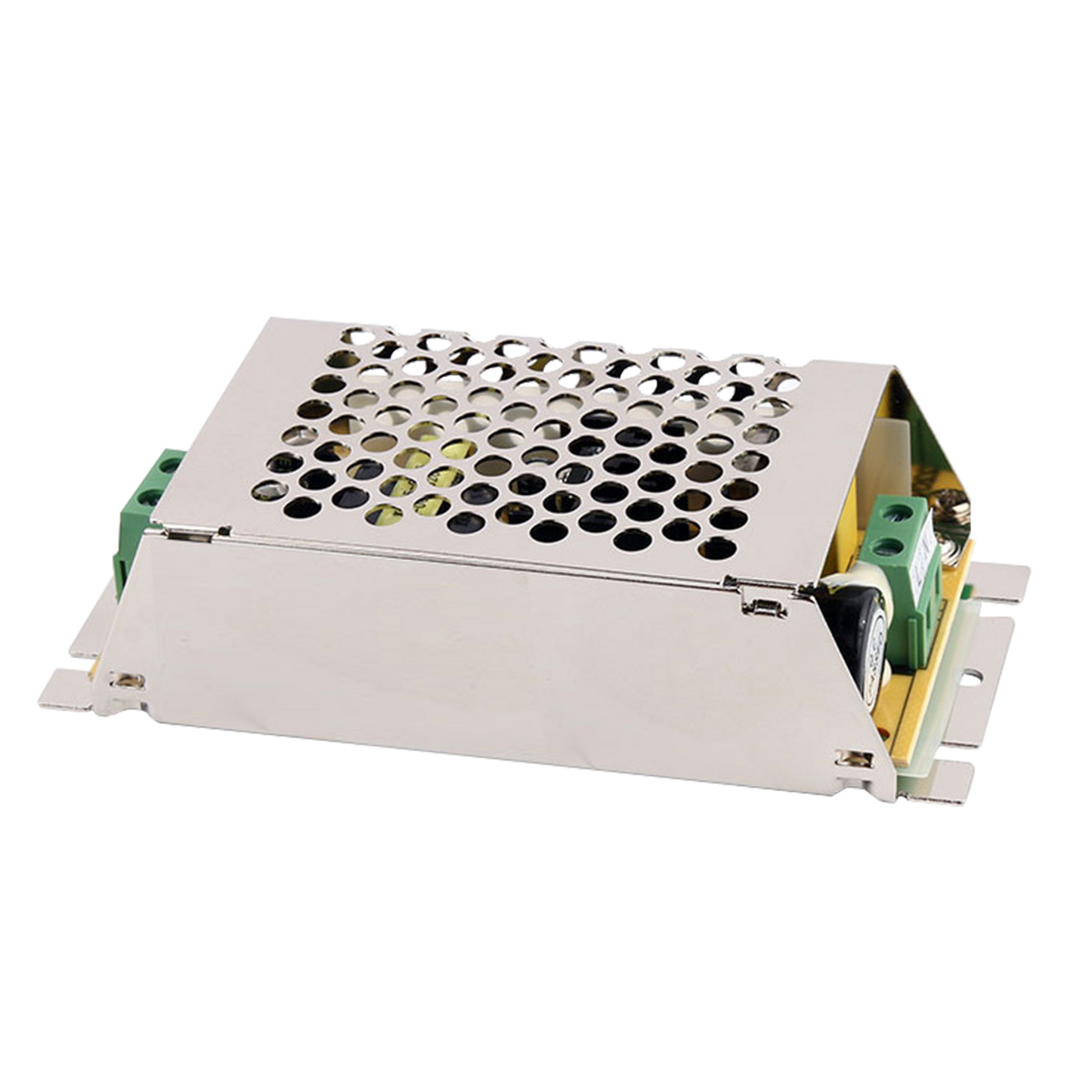 Fonte di alimentazione commutata - Ingresso AC 100~240 V - Uscita DC 12 V / 2,5 A (30W) - Uscita regolabile 11,4~12,6 V - Protetto contro i picchi di corrente - e picchi di corrente