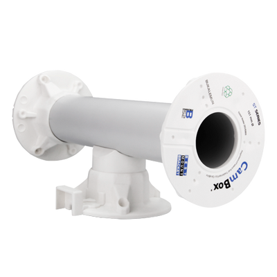 Supporto doppio da soffitto - Altezza 25 cm - Adatto per uso in interni ed esterni - Colore bianco - Fabbricato in plastica
