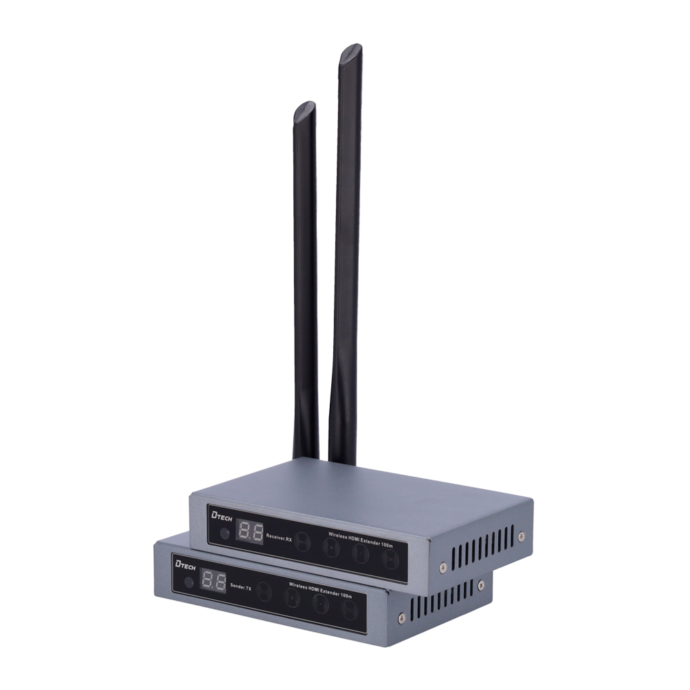 Extender wireless HDMI - Trasmettitore e ricevitore - Distanza 100 m - Protocollo WiFi 2.4GHz e 5.8GHz - Fino a 1080p @60Hz - Alimentazione DC 5 V