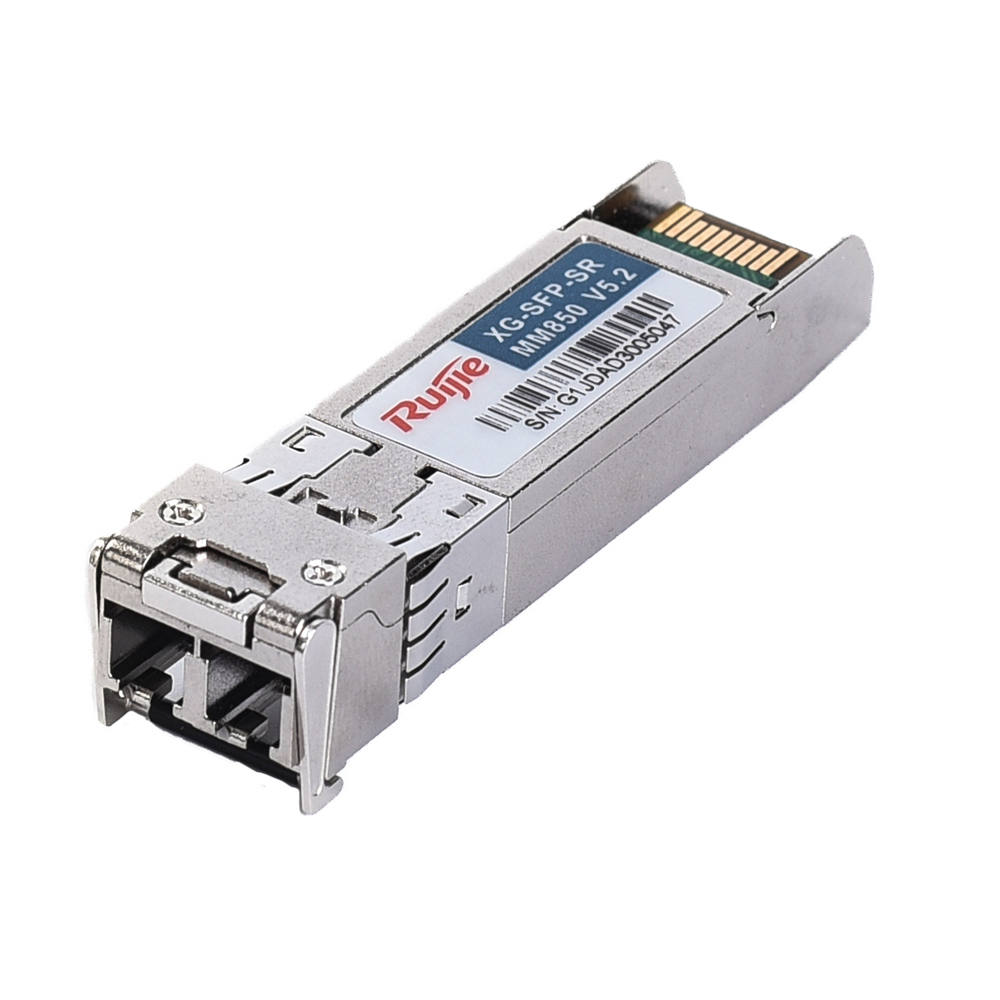 Módulo transceptor Ruijie SFP+ - Longitud de onda 850 nm - Fibra multimodo - Conector LC dúplex - Distancia máxima 300 m - 10Gbps - 10GBASE-SR