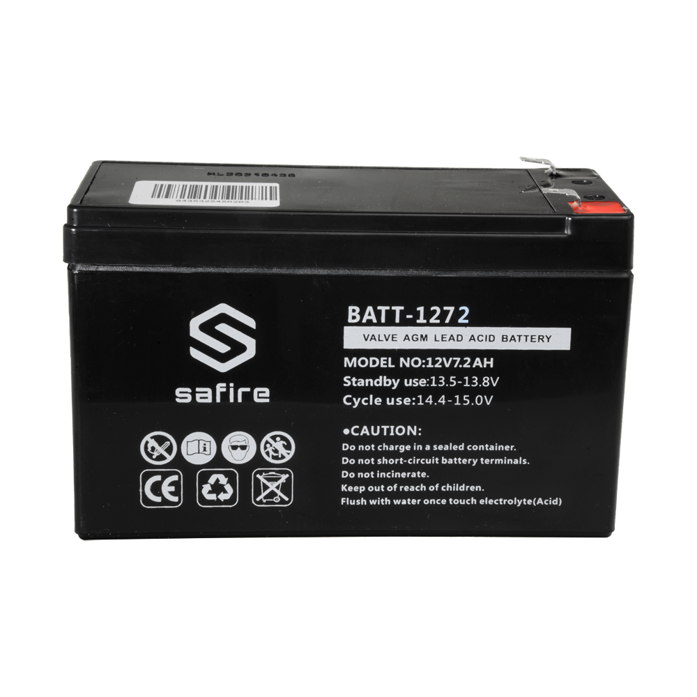 Batteria ricaricabile - Tecnologia piombo-acido AGM - Voltaggio 12 V - Capacità 7.2 Ah - 94 x 151 x 65 mm / 2220 g - Per backup o uso diretto
