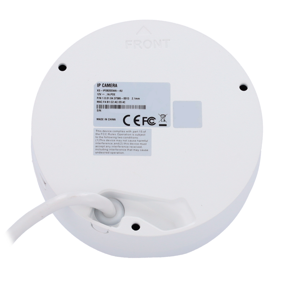 Cámara IP 4 Megapixel - 1/2.1" 4MP Gran Angular  - Compresión H.265+ / H.265 - Lente 2.8 mm / WDR - EPTZ: Seguimiento de alarmas inteligentes - SMD Plus y Protección Perimetral