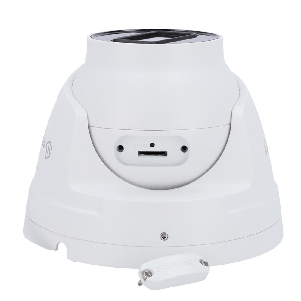 Safire Smart - Cámara IP Turret gama I1 - Resolución 8 Megapíxeles (3840x2160) - Lente de 2,8 mm | Micrófono| IR 30m - TrueSense: Detección de personas y vehículos - Resistente al agua IP67 | PoE (IEEE802.3af)