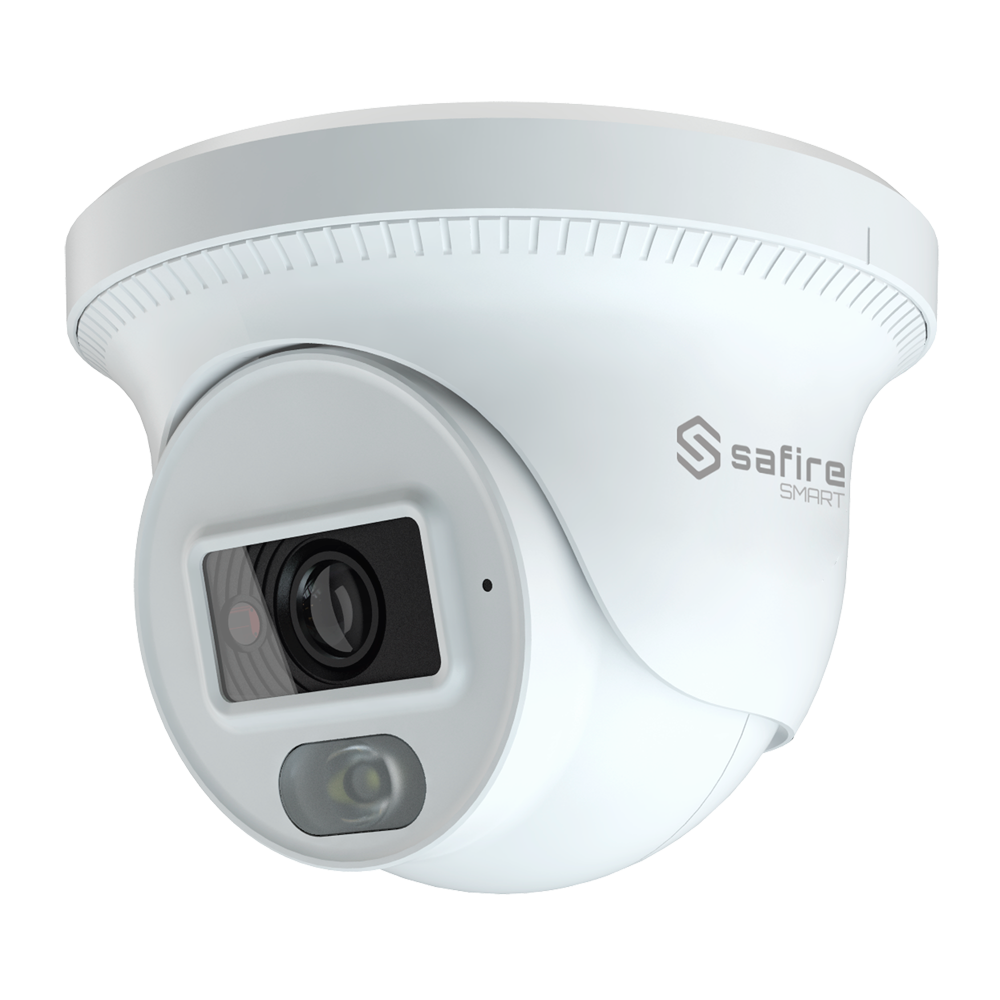 Safire Smart - Cámara Turret IP gama B1 Night Color - Resolución 4 Megapíxel (2560x1440) - Lente 2.8 mm | Micrófono integrado - Led blanco alcance 20 m | PoE (IEEE802.3af) - Impermeabilidad IP67