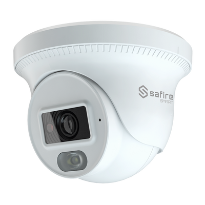 Safire Smart - Cámara Turret IP gama B1 Night Color - Resolución 4 Megapíxel (2560x1440) - Lente 2.8 mm | Micrófono integrado - Led blanco alcance 20 m | PoE (IEEE802.3af) - Impermeabilidad IP67