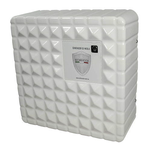 Defendertech - Generatore di nebbia disinfettante - Fino a 360m3 - Soluzione fissa - Fino a 9 scatti di capacità - Non lascia tracce dopo l'erogazione della nebbia