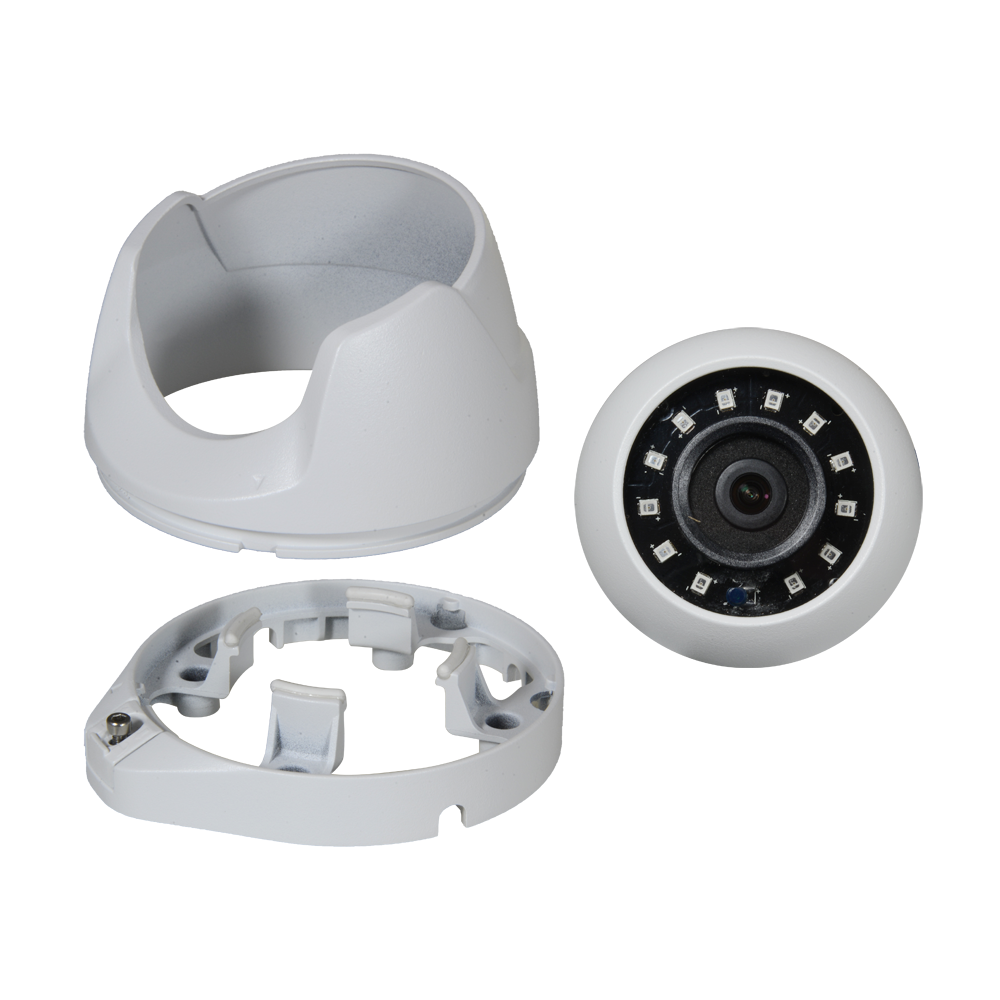 Cámera dome Gama 1080p ECO - 4 in 1 (HDTVI / HDCVI / AHD / CVBS) - 1/2.7" Brigates© 2.1 Mpx BG0806 - Lente grandangolare 2.1 mm - IR LED Portata 30 m - Deformazione sferica sfalsata