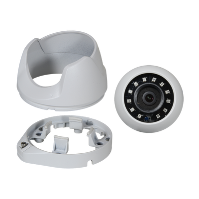 Range dome camera 1080p ECO - 4 in 1 (HDTVI / HDCVI / AHD / CVBS) - 1/2.7" Brigates© 2.1 Mpx BG0806 - 2.1 mm wide angle lens - IR LED Range 30 m - Offset spherical deformation