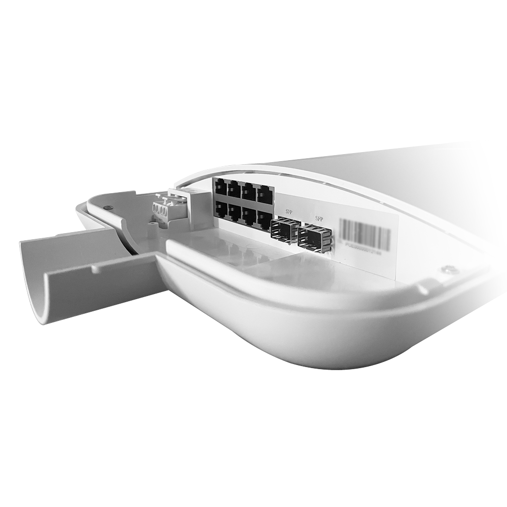 Switch POE per esterni - 8 RJ45 Gigabit PoE + 2 SFP Uplink Port Gigabit - Velocità 10/100/1000 Mbps - 30 W per porta / Massimo 120W