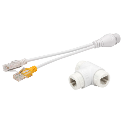 Accoppiatore e splitter Poe RJ45 - Per telecamere IP - Colore bianco