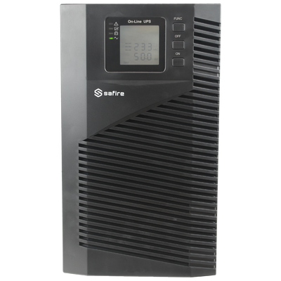 SAI online - Potenza 3000VA/2700W - Entrata 200~240 Vac / Uscita 200~240 Vac - 4 uscite SAI/UPS protette - Tempo di ricarica 4~5 ore - 6 batterie al piombo-acido sigillate (incluse)