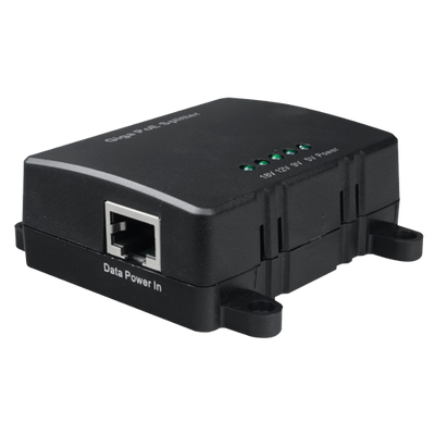 PoE Splitter - Per telecamere IP no PoE - Ingresso RJ45 (PoE) - Uscita RJ45 e jack - Potenza max 25 W / DC 5/9/12/18 V - PoE IEEE802.3af / PoE IEEE802.3at