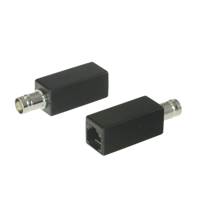 Via cavo coassiale IP - Passivo - Trasmettitore e ricevitore indifferentemente - Permette di transmettere 1 canale IP - Distanza massima 200 m - Larghezza di banda 10 Mbps simmetrici