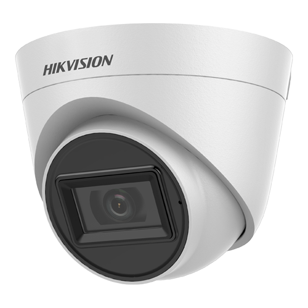 Hikvision - Cámara Turret 4en1 Gama Value - Resolución 5 Megapíxel (2560x1944) - Lente 2.8 mm | Smart IR alcance 40 m - Micrófono integrado | Audio sobre coaxial - Impermeable IP67
