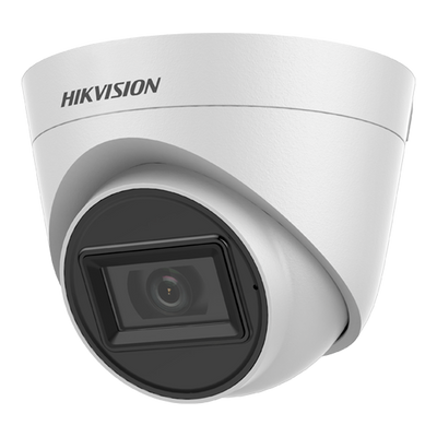 Hikvision - Cámara Turret 4en1 Gama Value - Resolución 5 Megapíxel (2560x1944) - Lente 2.8 mm | Smart IR alcance 40 m - Micrófono integrado | Audio sobre coaxial - Impermeable IP67