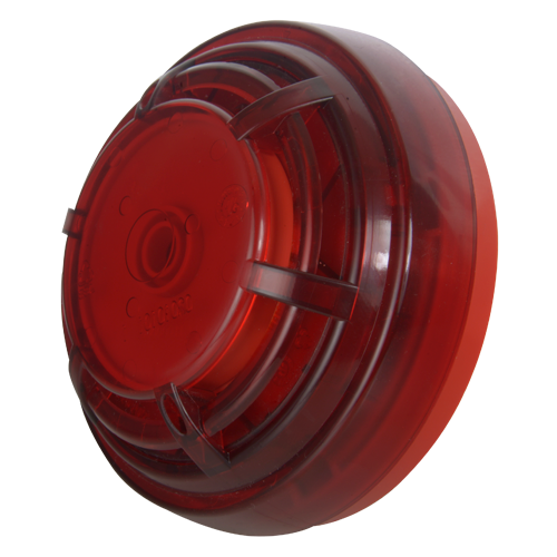 DMTECH - Sirena incendi cablata per interni ed esterni - Potenza del suono 96 dB a 1 m - Flash LED - Base bassa per una facile installazione - Alimentazione 9~30 VDC