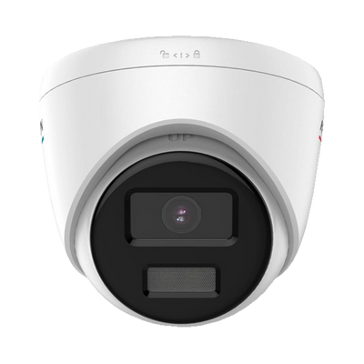 Hikvision - Telecamera Turret IP gamma Value - Risoluzione 2 Megapixel (1920x1080) - Ottica 2.8 mm | ColorVu | Microfono integrato - Luce ibrida 30 m | PoE IEEE802.3af  - Rilevamento del movimento 2.0 | IP67