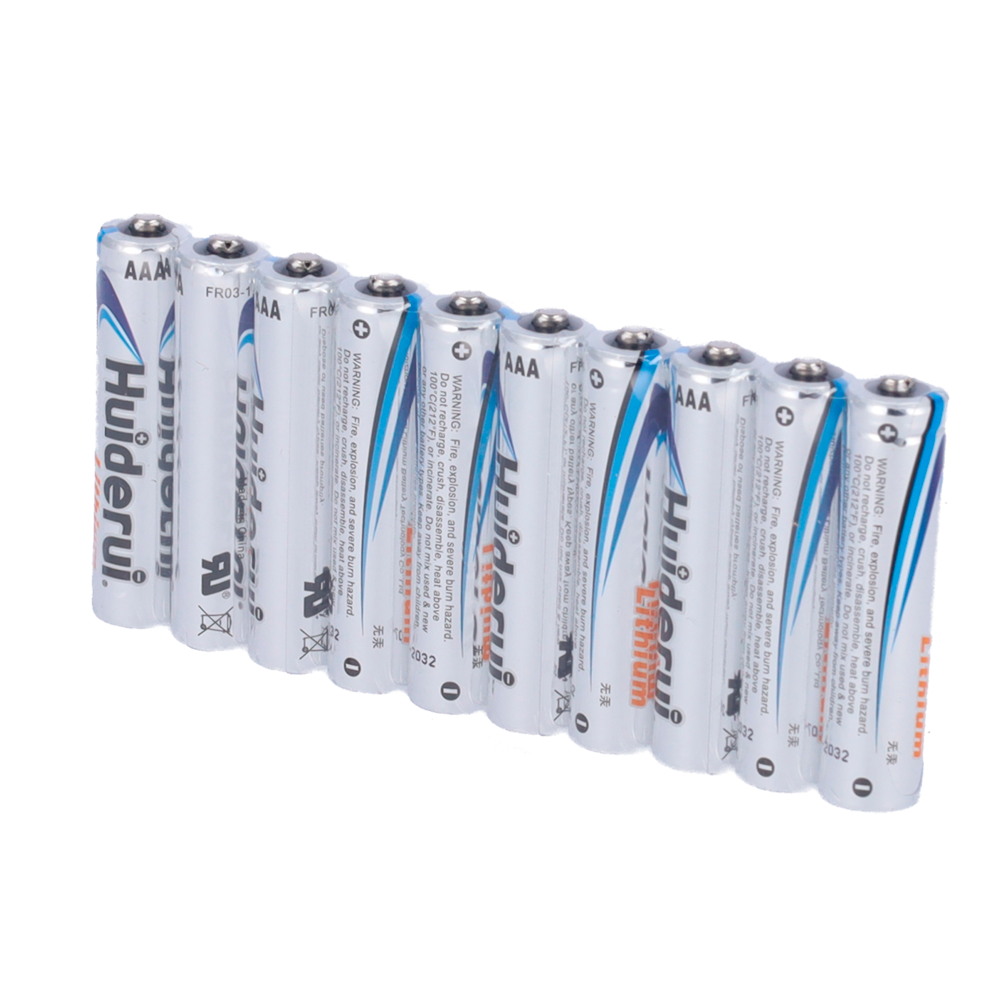 Huiderui - Pack di pile AAA / FR03 / 24LF - 10 unità - Voltaggio 1.5 V - Litio - Capacità nominale 1000 mAh - Compatibile con i prodotti a catalogo - Innowatt