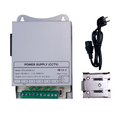 Alimentatore a commutazione - uscita DC 12 V 5 A / 60 W - 8 uscite - Voltaggio in entrata 100 V ~ 240 V - 33 (I) x 122 (P) x 83 (H) mm - Montaggio su guida DIN