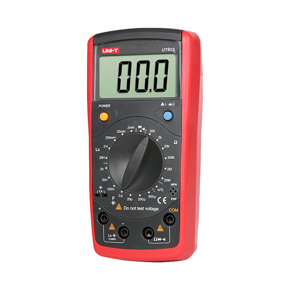 Misuratore di induttanza e capacitanza - Display LCD fino a 2000 conteggi - Resistori, condensatori e induttori - Buzzer di continuità - Ampia gamma di misure