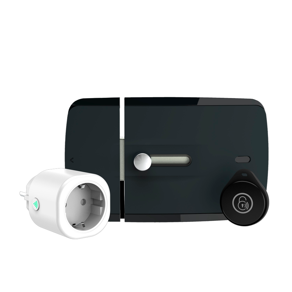 Chiavistello Smart WiFi Watchman Door - Installazione invisibile dall'esterno - Utenti ospiti e Registri di accesso - Facile installazione senza manipolazione della porta - Chiusura e apertura sincronizzata con App Ajax - App gratuita WatchManDoor Home