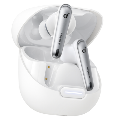 Auriculares Inalámbricos Soundcore by Anker - 50 horas de reproducción - 6 micrófomos - Personalización via la app Soundcore - Resistentes al agua IPX4  - Color blanco