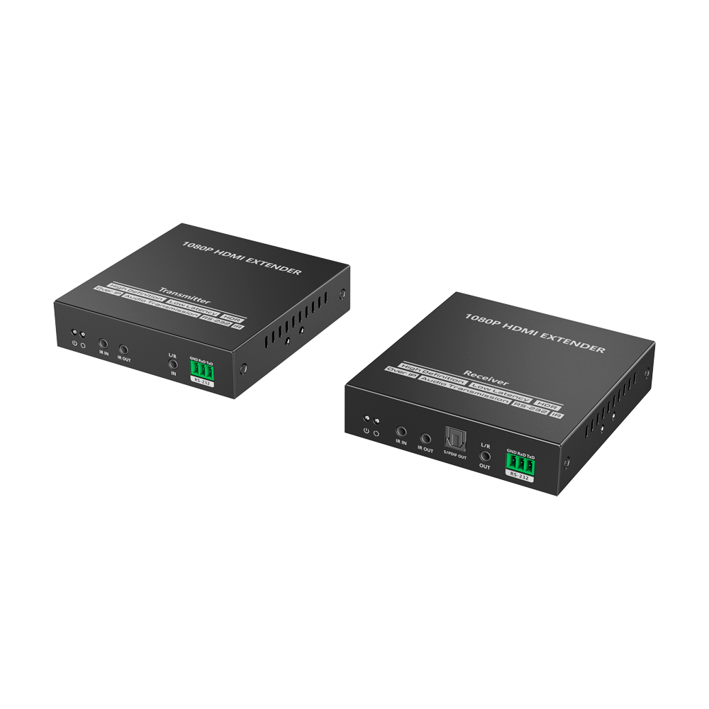 Extender attivo HDMI - Trasmettitore e ricevitore - Distanza 150 m - Su cavo UTP Cat 6 - Fino a 1080p@60Hz - Alimentazione DC 5 V