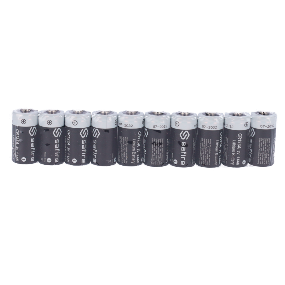Safire - Pack batteria CR123A - 50 unità - Voltaggio 3.0 V - Litio - Capacità nominale 1600 mAh - Compatibile con i prodotti a catalogo - Innowatt