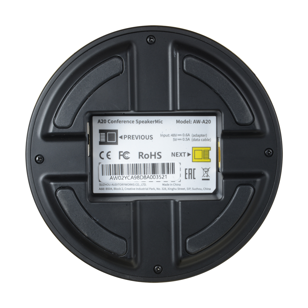 Nearity Dispositivo per conferenze - 8 Microfoni incorporati - Altoparlante omnidirezionale - Concatenabile fino a 5 dispositivi - Plug & Play