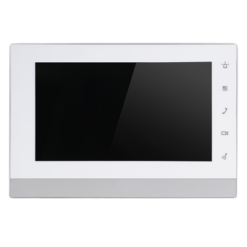 Monitor per Videocitofoni - Schermo TFT di 7" - Audio bidirezionale - TCP / IP, 6 entrate di allarme - Memoria interna 4 GB - Montaggio in superficie