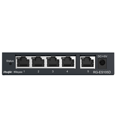 Reyee Switch da Tavolo - Alloggiamento in Metallo - 5 porte RJ45 - Velocità 10/100 Mbps - Plug and Play - Tecnologia a risparmio energetico
