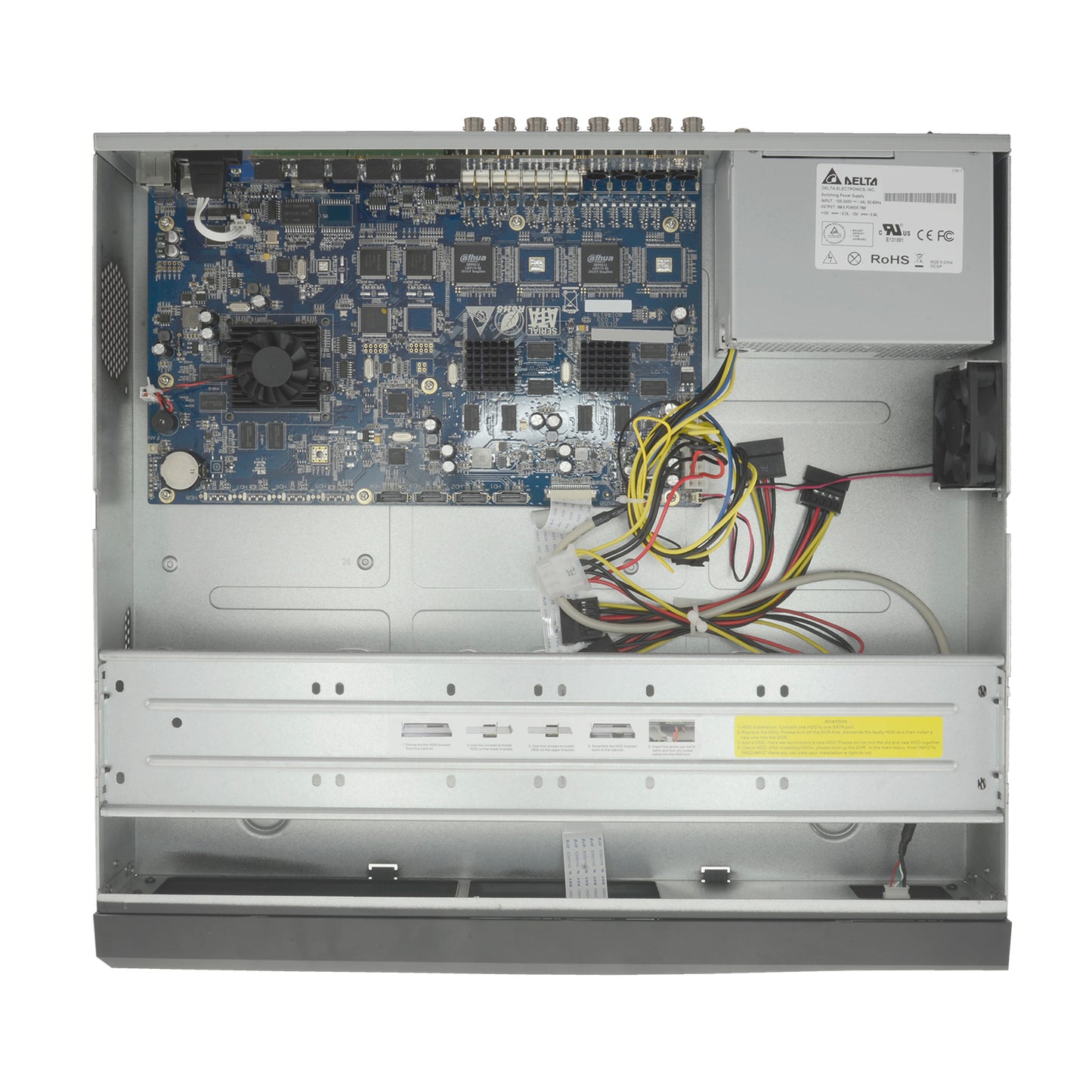Registratore Universale HDCVI/CVBS/IP - 8 CH video / 8 IP / 4 CH audio - 1080P (25FPS) - Input / Output Allarmi - Uscita BNC, VGA e HDMI Full HD - Ammette 4 hard disk