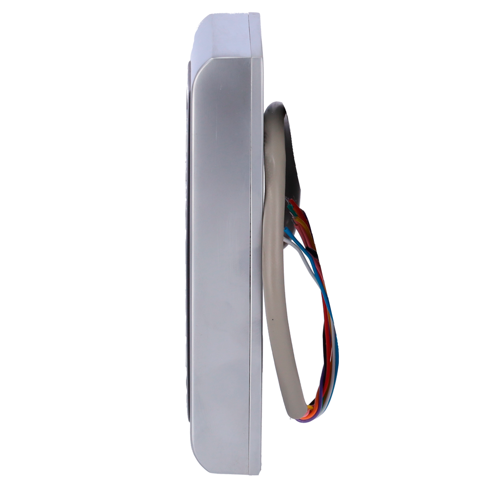 Standalone access control - Access via EM card and PIN - Relay, button and bell output - Wiegand 26 - Time control - Suitable for outdoors IP68