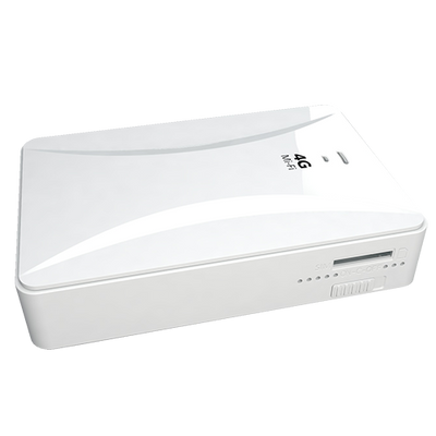 Router 4G Portatile - Connessione RJ45 10/100 o WiFi 802.11 b/g/n - Fino a 10 connessioni WiFi simultanee - Powerbank 5200mAh di capacità - Slot per scheda SIM - Chipset Qualcomm MDM9600