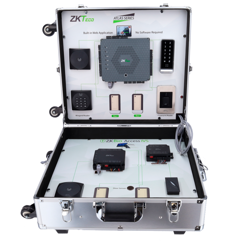 Kit Demo - Control de accesos ZKTeco - Switch con conexión a internet - Licencia gratuita ZK-BIOACCESS-5D - Plug & Play - Caja: 500 (H) x 450 (W) x 200 (L) mm