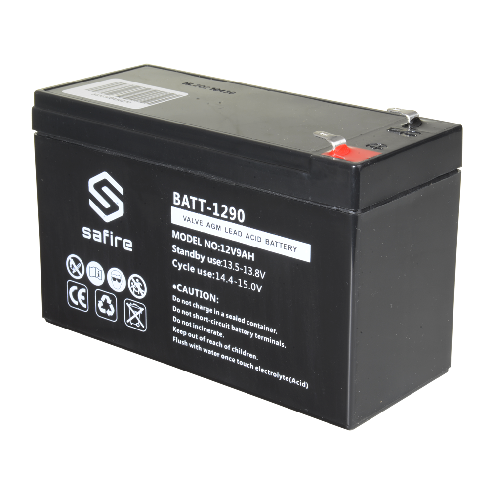 Batteria ricaricabile - Tecnologia piombo-acido AGM - Voltaggio 12 V - Capacità 9.0 Ah - 100 x 151 x 65 mm / 2570 g - Per backup o uso diretto