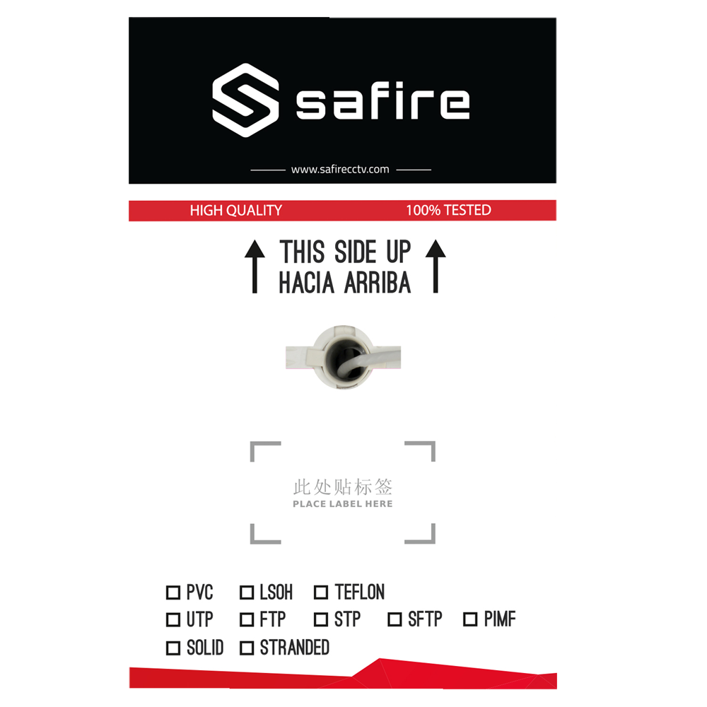 Safire UTP Cable - Category 6A - BC Conductor, 99.9% Copper Purity - Meets Fluke 100m Test - 305m Spool - 5.6mm Diameter