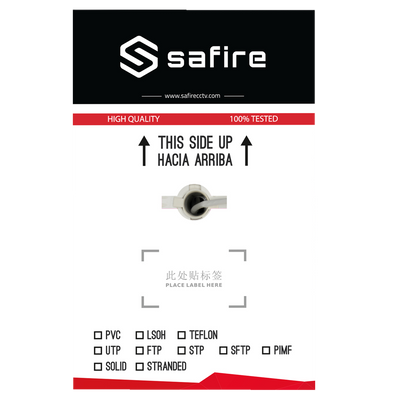 Cavo UTP Safire - Categoria 6A - Conduttore BC, purezza 99.9% rame - Soddisfa il test Fluke 100m - Bobina da 305 metri - Diametro 5.6 mm
