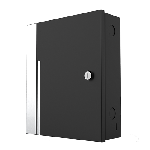 Access controller - Card or password access - TCP/IP communication - 4 Wiegand 26 inputs - Relay output for four doors - Safire Control Center software