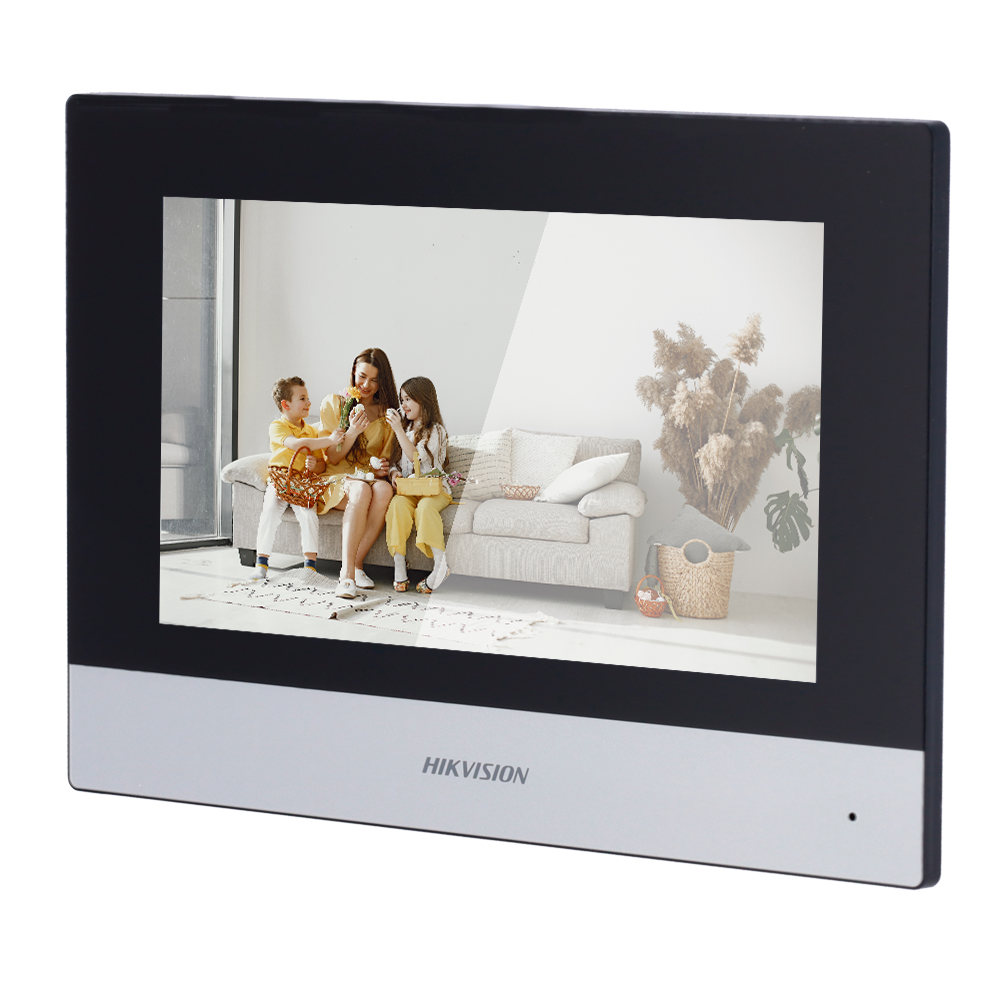 Video intercom monitor - 7" TFT screen - Two-way audio - TCP/IP, WiFi, SIP - Slot for microSD card up to 128 GB - Surface mounting