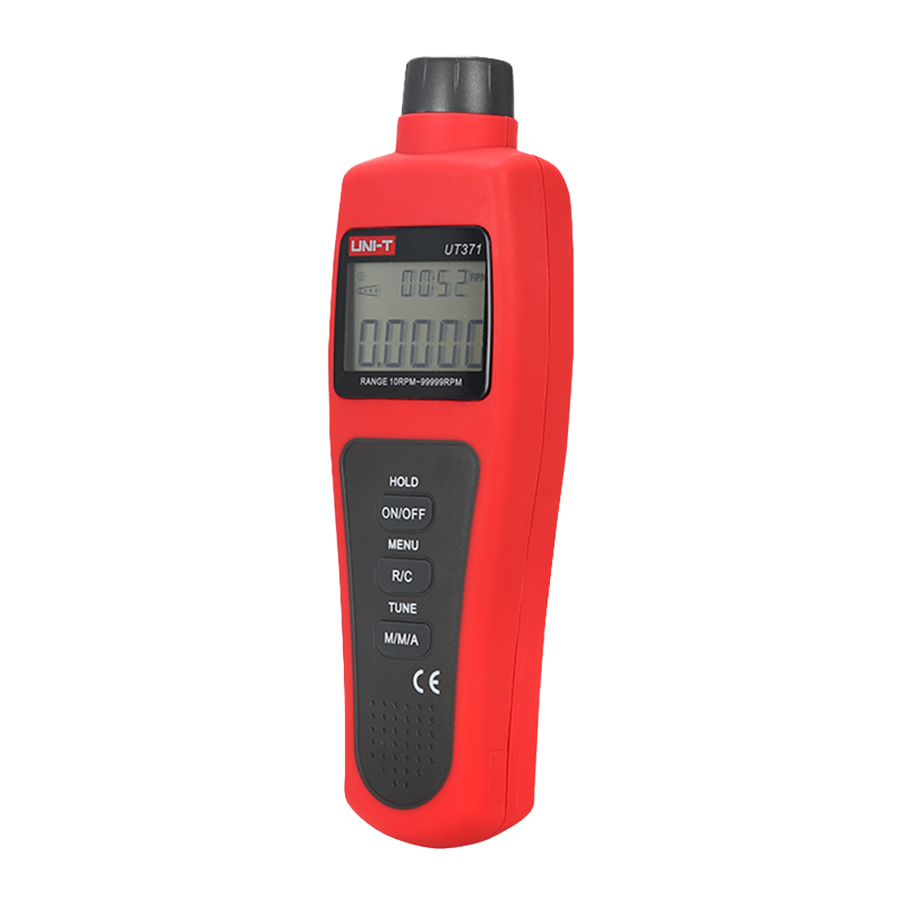 Tachimetro digitale portatile - Fino a 99999 RPM - Display LCD retroilluminato da 100000 conteggi - Valori Massimi, Minimi e Medi - Spegnimento automatico