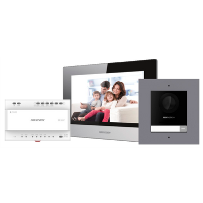 Kit de videoportero  - Tecnología 2 hilos con WiFi y TCP/IP - Placa y monitor | Permite más de un moni - Firmware de fácil configuración sin red - App móvil con P2P | Relés internos en monitor - Montaje sobre superficie